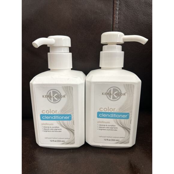 2 Keracolor Color+Clenditioner Platinum Cleanse & Condition 12 oz NEW - Picture 1 of 5